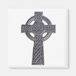 Aimant Croix celtique - Argent