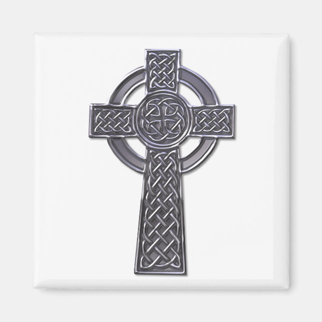 Aimant Croix celtique - Argent (Devant)