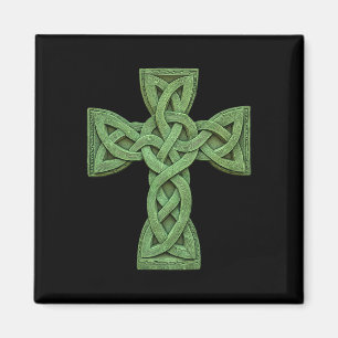 Aimant Croix celtique irlandaise noeud Christian Holy Tri
