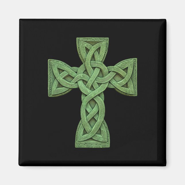 Aimant Croix celtique irlandaise noeud Christian Holy Tri (Devant)