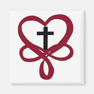 Aimant Croix chrétienne de l'infini