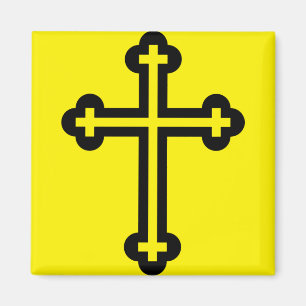 Aimant Croix chrétienne noire