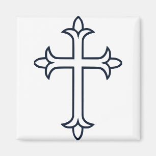 Aimant Croix chrétienne typique