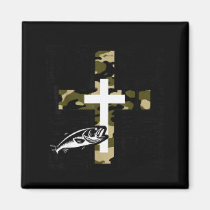 Aimant Croix de camouflage de pêche de foi avec crochet B