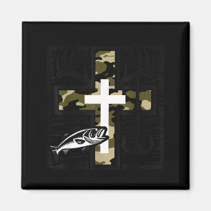 Aimant Croix de camouflage de pêche de foi avec crochet B