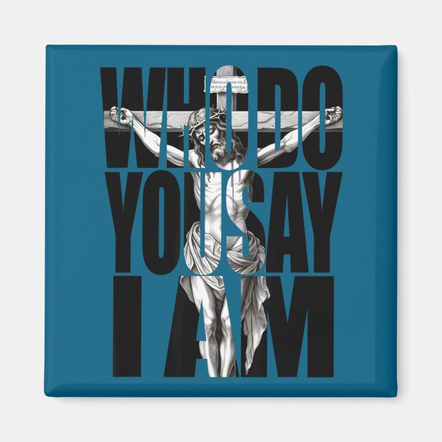 Aimant croix de Jésus-Christ qui dites-vous que je suis c (Devant)