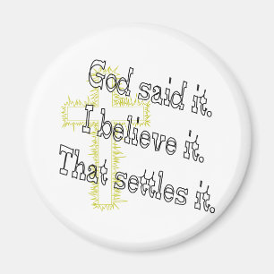 Aimant Croix Dieu dit