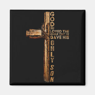 Aimant Croix du Christ Christian Jean 3 16 Dieu Aima Tant