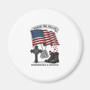 Aimant Croix Mémorielle Patriotique Bottes Chemise Drapea