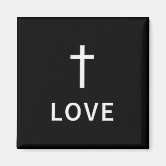 Aimant Croix minimale chrétienne Amour Mode religieux sub (Devant)
