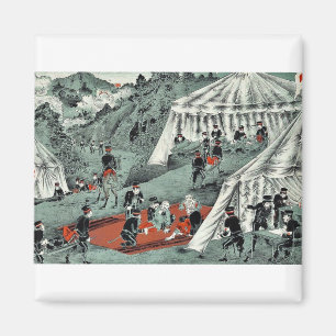 Aimant Croix-Rouge japonaise prenant soin des soldats
