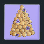 Aimant Croquembouche Choux Bun Cream Puffs Mariage Gâteau<br><div class="desc">Le design présente une illustration originale d'une croquembouche, un gâteau mariage traditionnel à base de choux (choux), garni de fleurs violettes. Idéal pour un mariage, une douche nuptiale ou une fête de fiançailles, ou pour que la mariée soit ou la fête nuptiale. Ne vois-tu pas ce que tu cherches ?...</div>