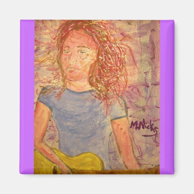 Aimant croquis de sable de guitare acoustique (Devant)
