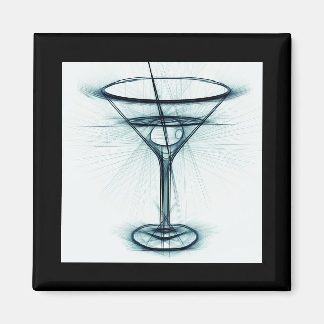 Aimant Croquis en verre Martini (Devant)