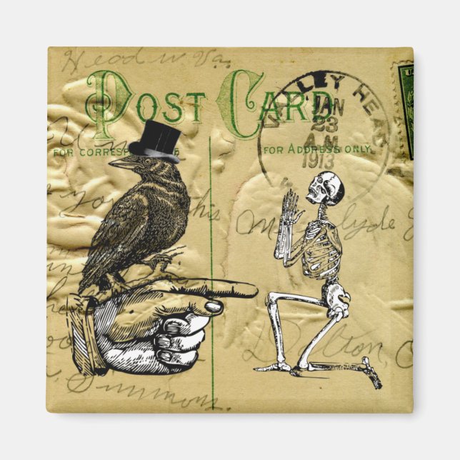 Aimant Crow et squelette (Devant)