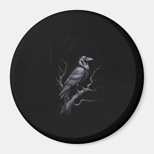 Aimant Crow F-Caw-F Funny Bird Saying Humor Meme (Devant)