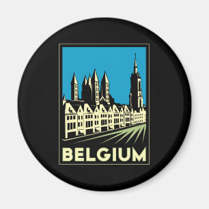 Aimant cru de voyage d'art déco de la Belgique l'Europe