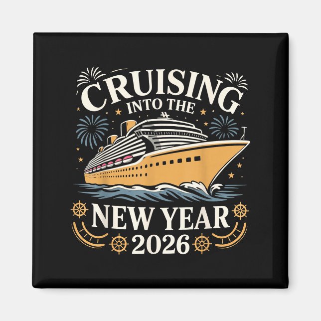 Aimant Cruising Into The New Year 2026 Party Vacation Tee (Devant)