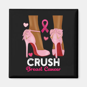 Aimant Crush Cancer Du Sein En Octobre Nous Portons Rose