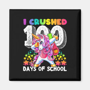 Aimant Crushed 100 Jours De L'École Dabbing Unicorn Don D