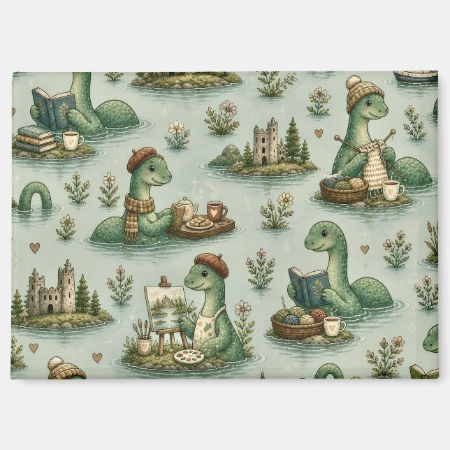 Aimant Cryptides confortables Nessie Monstre du Loch Ness (Recto)