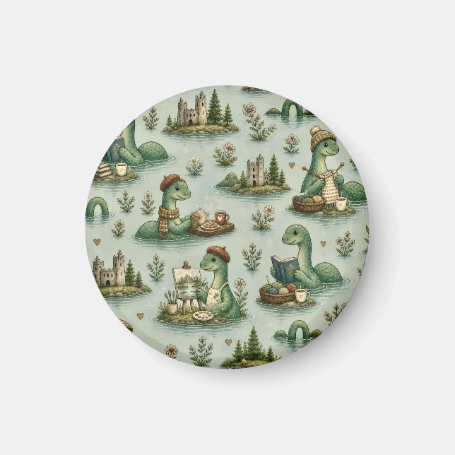 Aimant Cryptides cosy Nessie Monstre du Loch Ness loisirs (Devant)