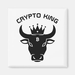 Aimant Crypto King Personnalisé Blanc