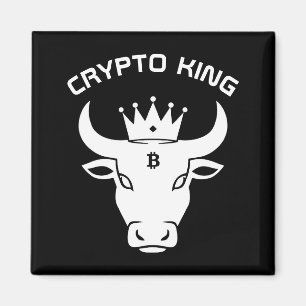 Aimant Crypto King Personnalisé Noir
