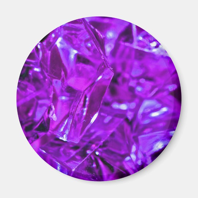 Aimant Crystal Amethyst Purple Gemstone (Devant)
