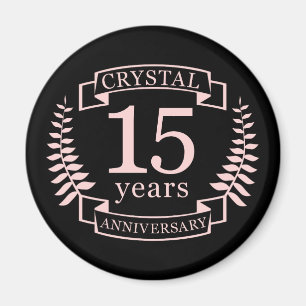 Aimant Crystal mariage anniversaire 15 ans