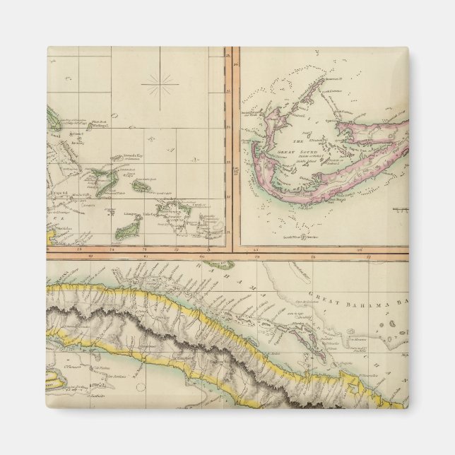 Aimant Cuba, Bahama I, Bermudes (Devant)