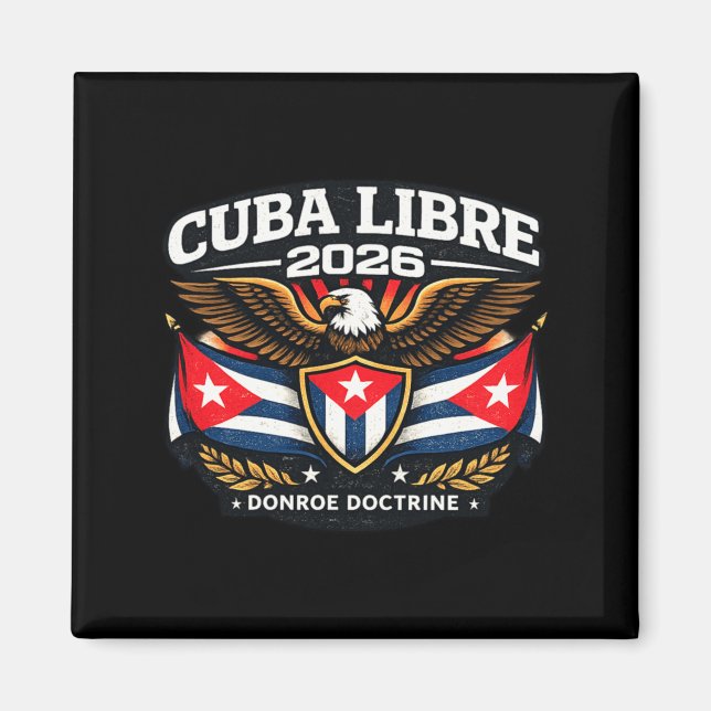 Aimant Cuba Cuba Libre Doctrine de Monroe Illustration (Devant)