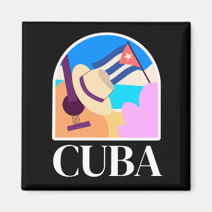 Aimant Cuba Drapeau Salsa Vintage