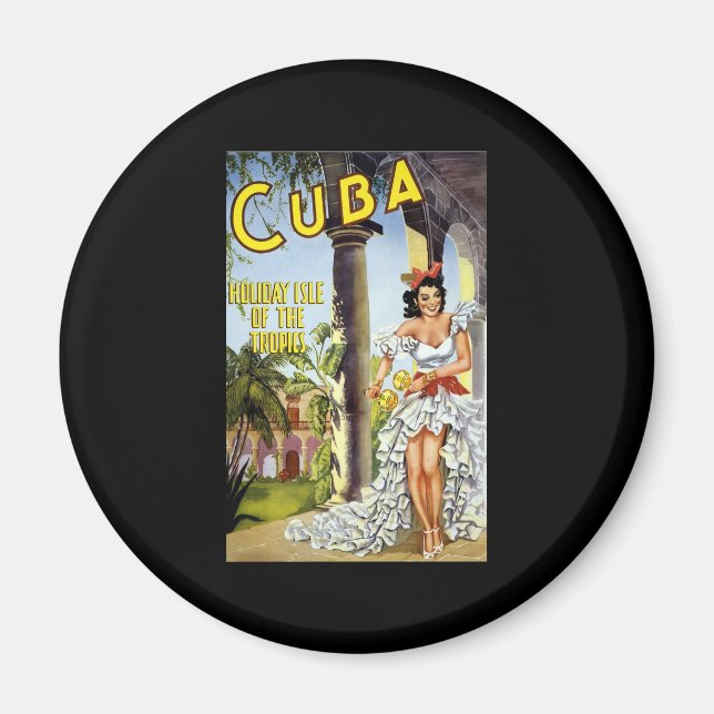 Aimant Cuba L'Île De Vacances Des Tropiques (Devant)