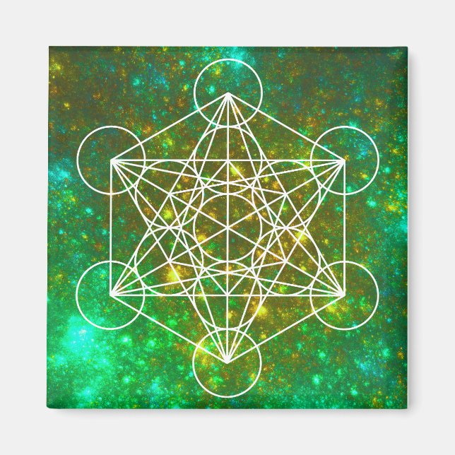 Aimant Cube de Metatron, Géométrie Sacrée, Symbole Spirit (Devant)