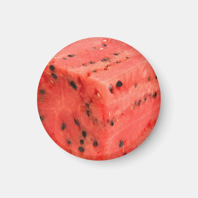 Aimant Cube d'origine frais de pastèque rouge sucrée (Devant)