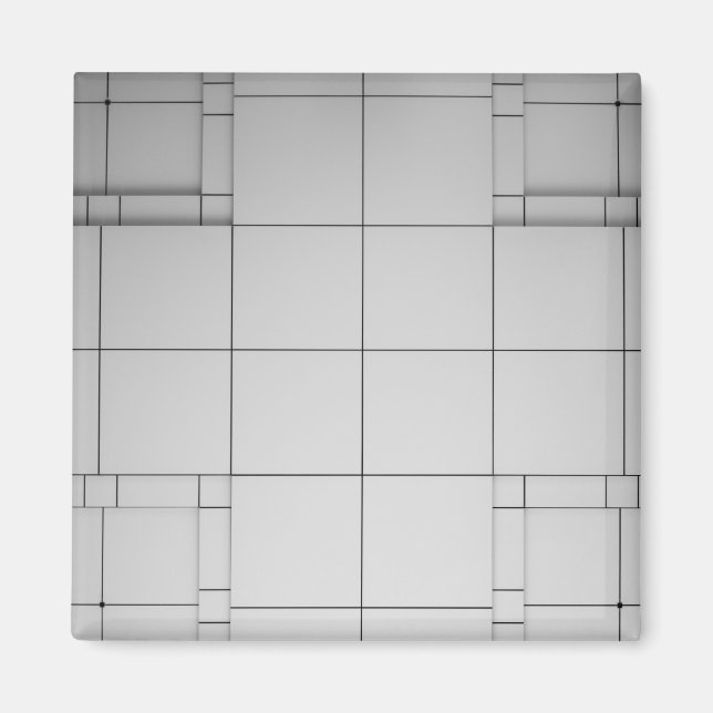 Aimant Cubes Abstraits (Devant)