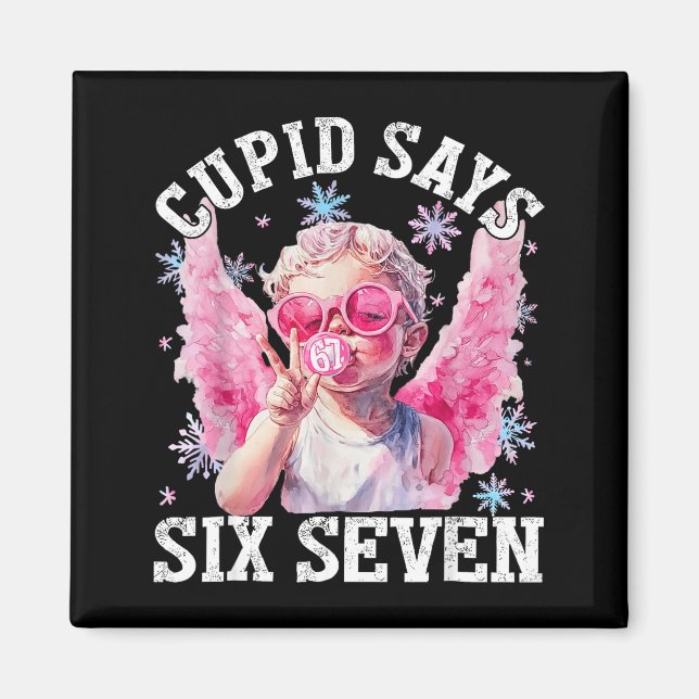 Aimant Cud drôle dit six sept Saint-Valentin 67 Meme Homm (Devant)