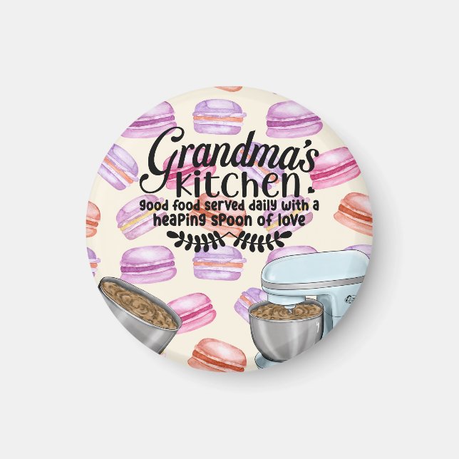 Aimant Cuisine de grand-mère Bonne nourriture servi tous  (Devant)