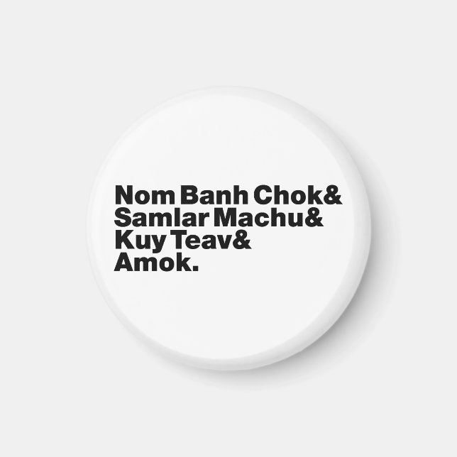 Aimant Cuisine de rue Cambodgienne / Khmer (Devant)