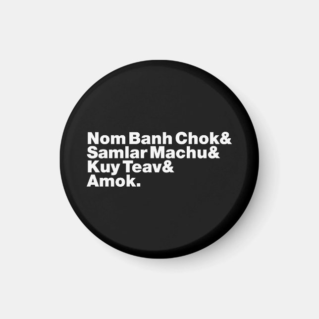 Aimant Cuisine de rue Cambodgienne / Khmer (Devant)