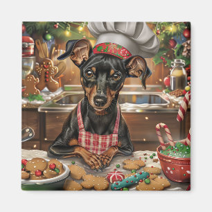 Aimant Cuisine de vacances allemande Pinscher : Noël fest