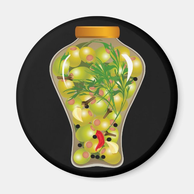 Aimant Cuisine d'olivier et d'herbe (Devant)