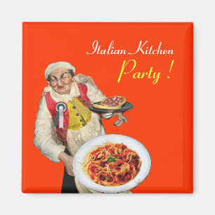 Aimant CUISINE ITALIENNE, orange