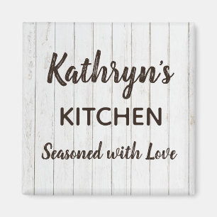 Aimant Cuisine personnalisée "Saisonnée avec amour"