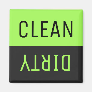 Aimant Cuisine sale propre de noir de vert de plats de