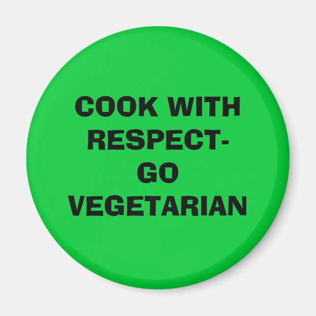 AIMANT CUISINER AVEC LE VÉGÉTARIEN RESPECT-GO (Devant)