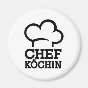 Aimant Cuisinier de Chefköchin Koch