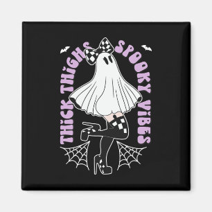 Aimant Cuisse Vibes Éffrayantes Cute Ghost Halloween chau