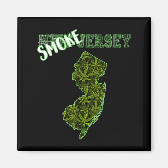 Aimant Culture de cannabis drôle du New Jersey  (Devant)